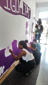 Taller de Mural en Instituto para el Dia de la Dona