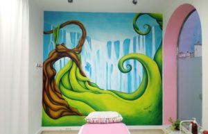 Pintura Mural para Centro de Terapias Naturales - Cascada