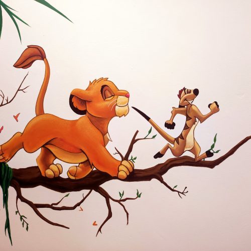 Pintura Mural en Habitación Infantil de Simba