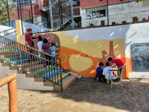 Taller de Pintura Mural de la Sabana a l'Escola Granullarius