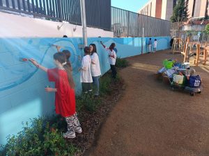 Taller de Pintura Mural Marí a l’ Escola Granullarius