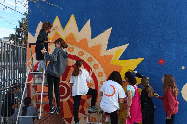 Taller de Pintura Mural de Planetes a l' Escola Granullarius