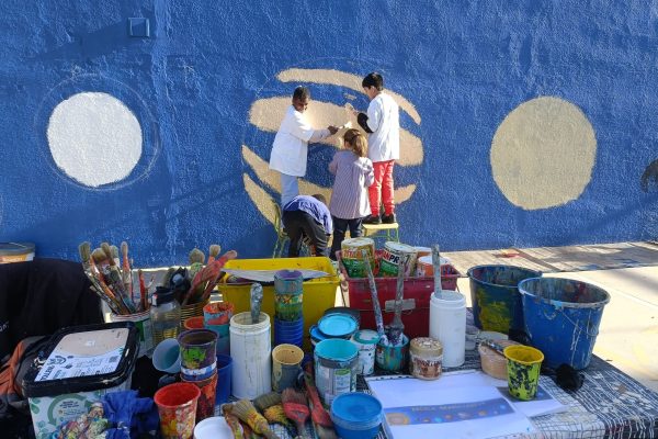 Taller de Pintura Mural de Planetes a l' Escola Granullarius